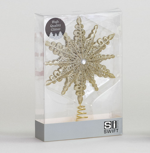 28cm Glitter Snowflake Tree Topper