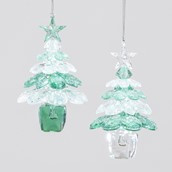 12cm Plastic Tree Decoration 2Ass