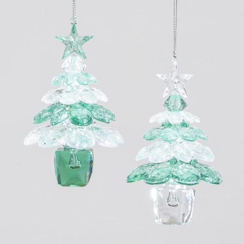12cm Plastic Tree Decoration 2Ass