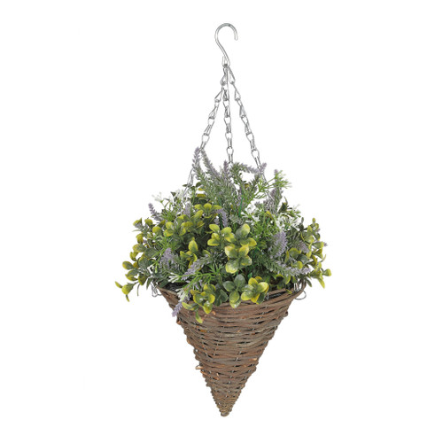 Lavender Boxwood Hanging Basket