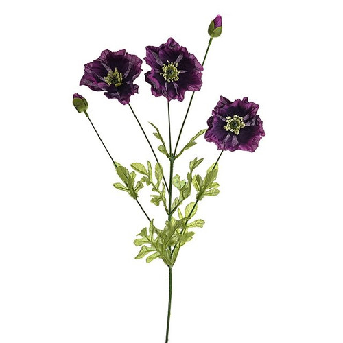 Olivia Poppy Spray Purple 75Cm