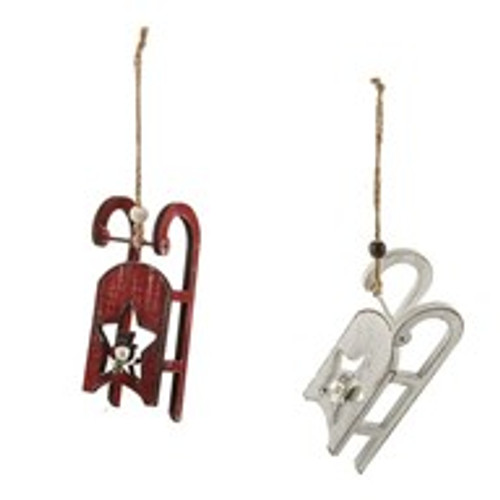 Sleigh Hanging Dec 2Ast