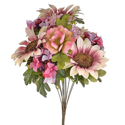 Flora Sunflower And Daisy Bush Pink