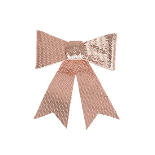 Sequin Bow Rose Gold 27Cm