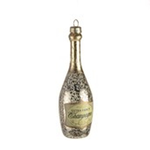Glass Bottle Champagne Ornament 13.5x4.5Cm Glass Bottle Champagne Ornament 13.5x4.5Cm