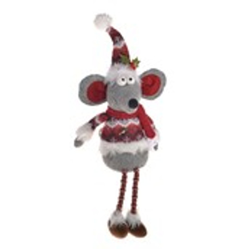 Mouse Sitting Bead Legs Red 45Cm