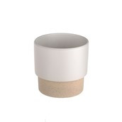 Colour Block Ceramic Pot Beige 10.5cm