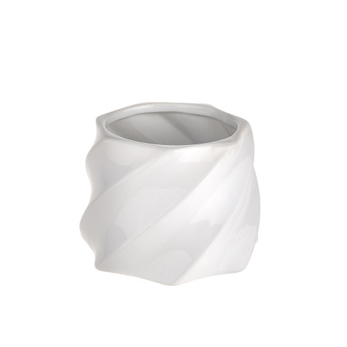 White Swirl Ceramic Pot 10cm