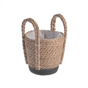 Basket With Handles & Liner Black Bottom 20.5cm