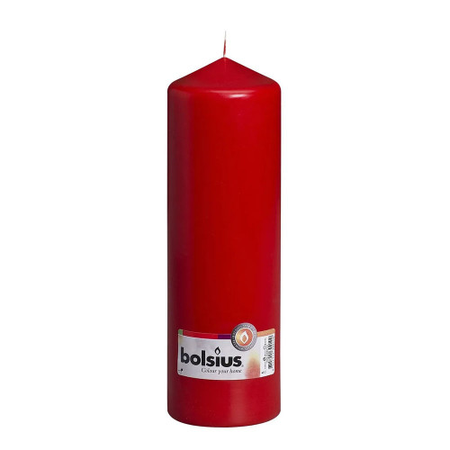 Bolsius Pillar Candle Red (250/80 mm)