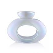 Ava May Pearlised White Oval Burner with 7.7cm Burner Bowl in FSC Box - FSC Mix