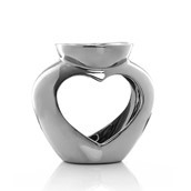 Ava May Chrome Dual Scent Heart Burner in FSC Gift Box - FSC Mix Credit