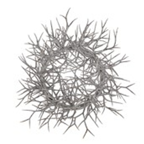 White Wash Glittered Twig Wreath 33Cm
