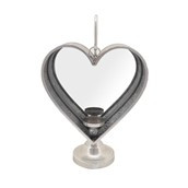 Heart Mirrored Metal Lantern 41.5cm