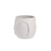 Porcelain Face Vase 13.2Cm X13.2Cm X 10.5Cm White