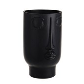 Porcelain Face Vase 16.5Cm X 15Cm X 25.5M Black