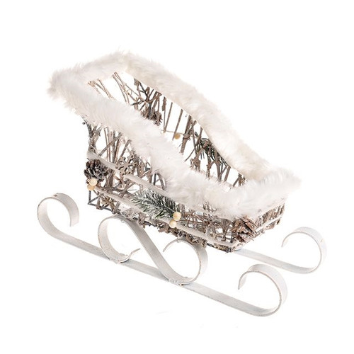 Frosted Sleigh Display 31Cm