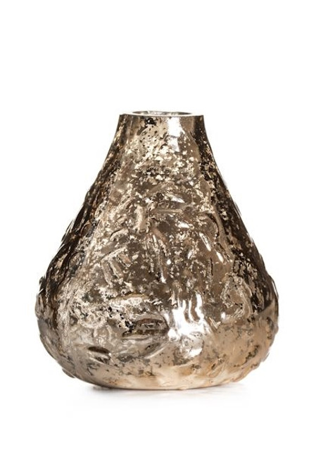 Glass Metallic Bud Vase Gld 8