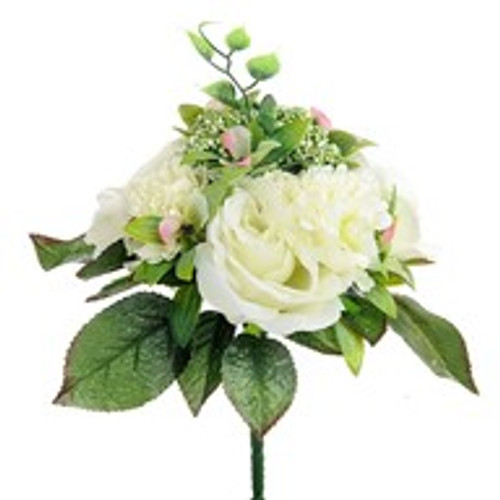 Flora Rose Carnation Bush Ivory 26Cm Flora Rose Carnation Bush Ivory 26Cm