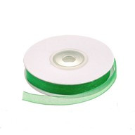 Organza Ribbon Green 10Mm 25M