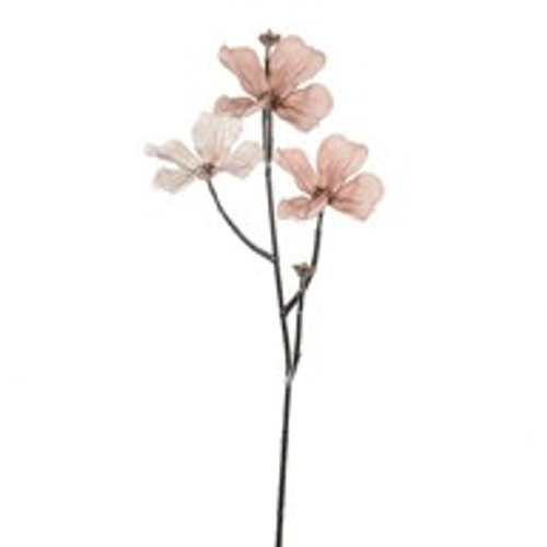 Christmas Pearl Dogwood Spray Pink 50Cm