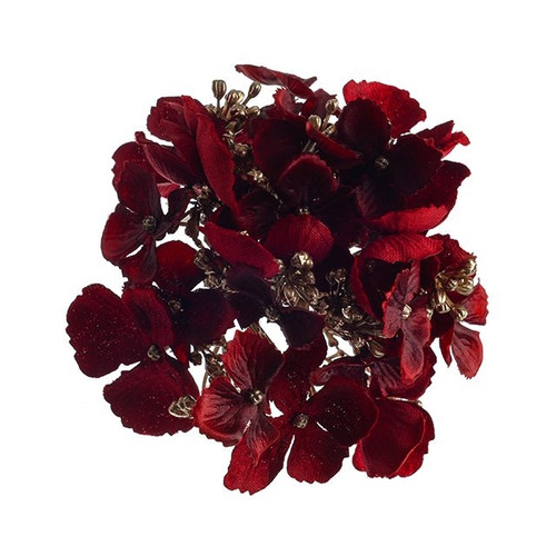 Hydrangea With Clip Red 12Cm