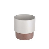 Colour Block Ceramic Pot Red 10.5cm