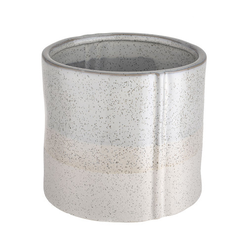 Light Blue & White Speckled Pot 14.5cm