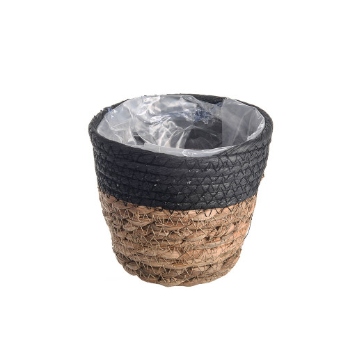 Seagrass Basket Black 14x10x12cm