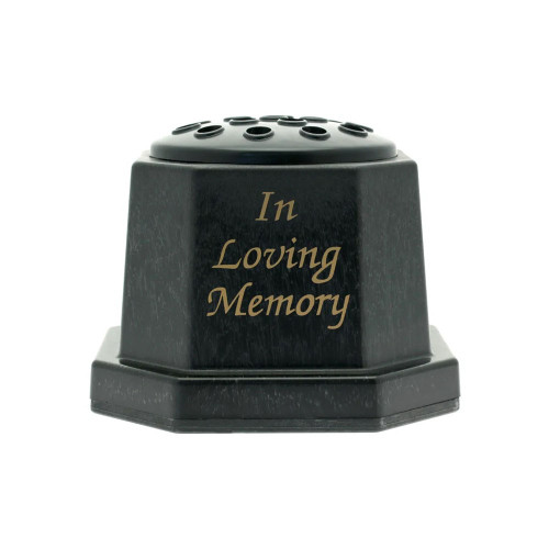 Grave Vase Plastic Ilm Black