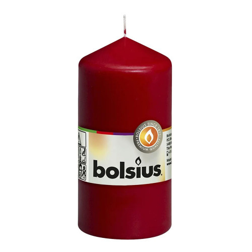 Bolsius Pillar Candle Wine Red (120/60 mm)