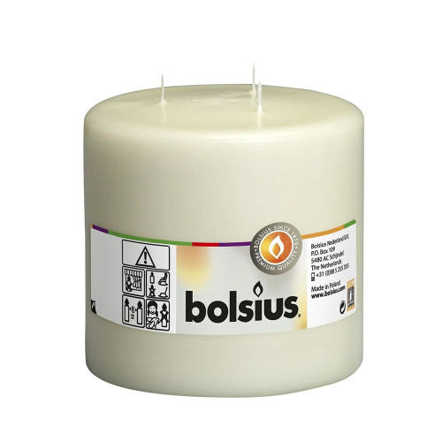 Bolsius 3-wick Mammoth Pillar Candle Ivory (150/150 mm)