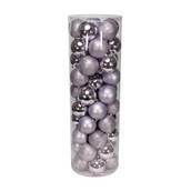 Lilac 10cm Plastic Ball in tube (matt,shiny,glitter) x 48