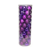 Purple 10cm Plastic Ball in tube (matt,shiny,glitter) x 48