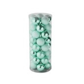 Mint Green 8cm Plastic Ball in box (matt,shiny,glitter) x 48