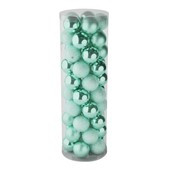 Mint Green 10cm Plastic Ball in tube (matt,shiny,glitter) x 48