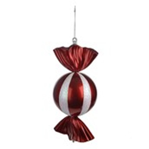 Candy Stripe Red & White Hanging Dec 48Cm