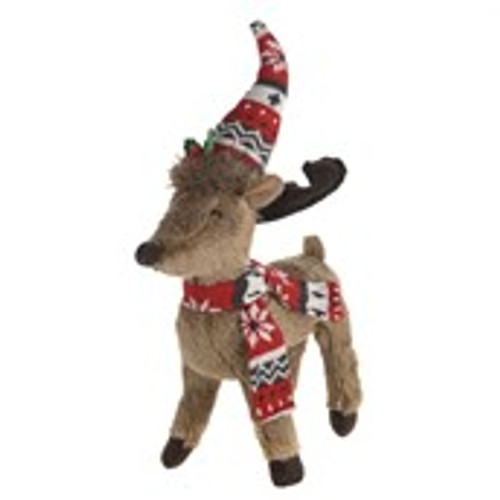 Standing Moose With Scarf 30x10x48Cm