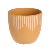Ibiza Line Mustard Plant Pot 17cm