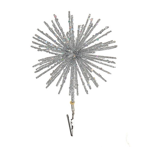 Christmas Spike Ball Clip Silver