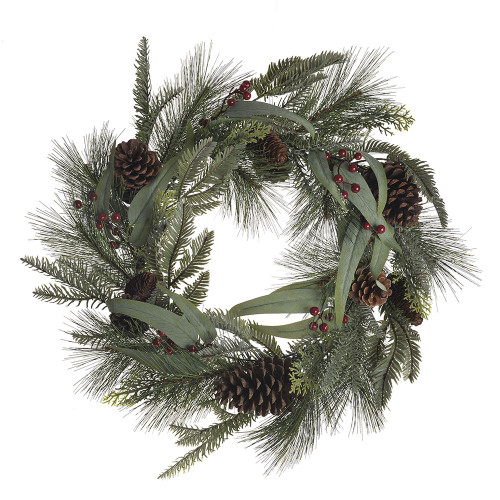 Pine Eucalyptus Berry Wreath 60Cm