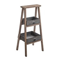 Display Ladder With Metal Tray Small