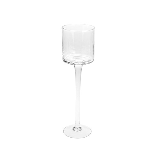 Candle Holder Glass 7.5x25cm