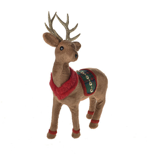 Small Deer Standing Decoration Brown 26x16x32Cm
