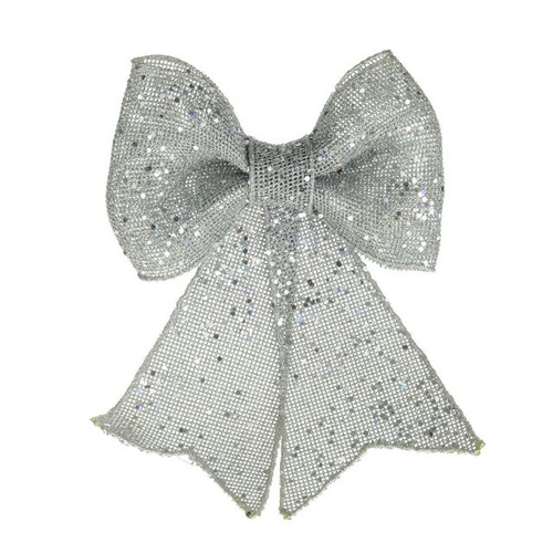 Glitzy Bow Silver 24Cm