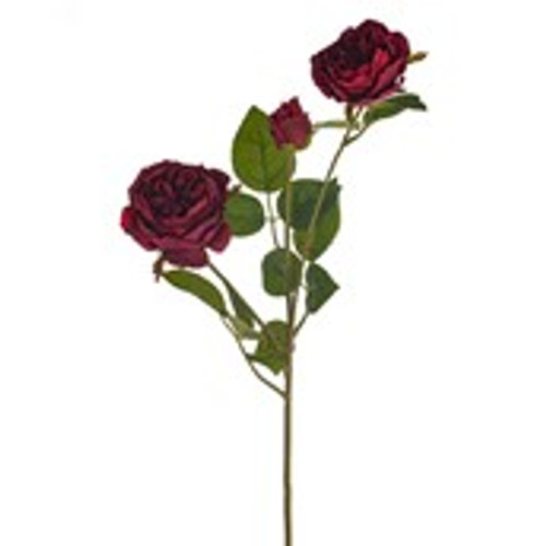 ENGLISH ROSE SPRAY BURGUNDY 64CM ENGLISH ROSE SPRAY BURGUNDY 64CM
