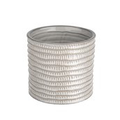 Ribbed Pot White Wash 13cm