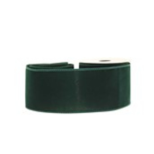 63mm x 10yds Emerald Velvet Ribbon (6/72) 63mm x 10yds Emerald Velvet Ribbon (6/72)