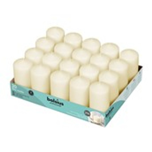 Bolsius Professional Pillar Candles 100/48mm Tray 20 - Ivory
