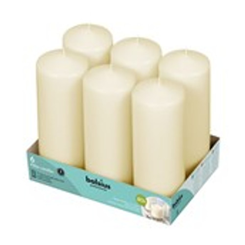 Bolsius Professional Pillar Candles 200/68 mm Tray 6 - Ivory 